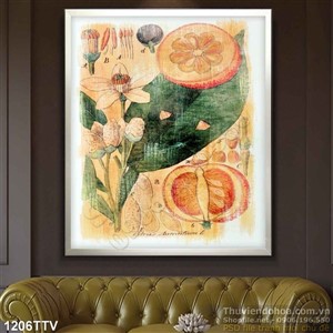 Tranh tĩnh vật hoa quả sơn dầu trang trí