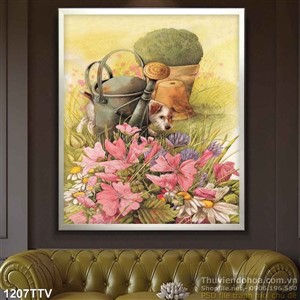 Tranh tĩnh vật hoa quả sơn dầu treo tường đẹp