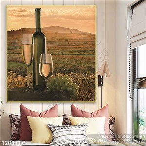 Tranh tĩnh vật hoa quả sơn dầu trang trí bếp