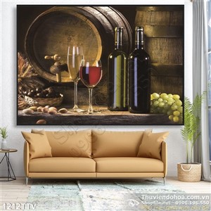 Tranh tĩnh vật hoa quả sơn dầu nghệ thuật