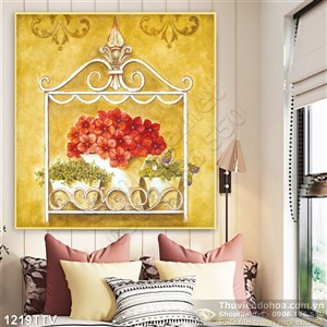 Tranh tĩnh vật hoa quả sơn dầu nghệ thuật