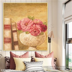 Tranh tĩnh vật hoa quả sơn dầu điêu khắc