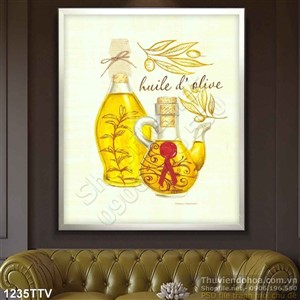 Tranh tĩnh vật hoa quả sơn dầu treo tường độc đáo