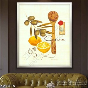 Tranh tĩnh vật hoa quả sơn dầu treo tường
