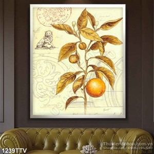 Tranh tĩnh vật hoa quả sơn dầu treo tường nghệ thuật