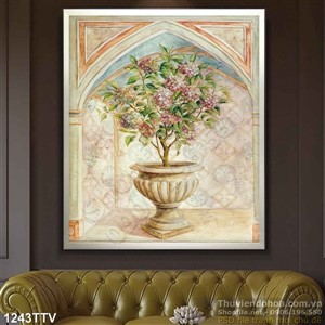Tranh tĩnh vật hoa quả sơn dầu trang trí phòng khách