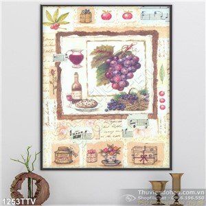 Tranh tĩnh vật hoa quả sơn dầu độc đáo