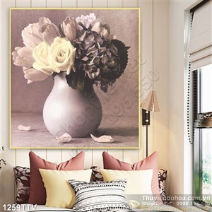 Tranh tĩnh vật hoa quả sơn dầu nghệ thuật độc đáo