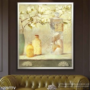 Tranh tĩnh vật hoa quả sơn dầu trang trí tường