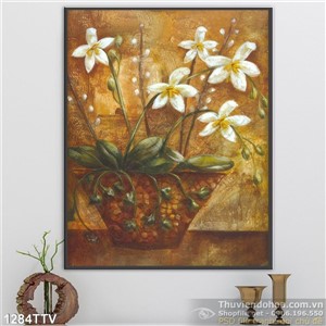 Tranh tĩnh vật hoa quả sơn dầu trang trí phòng khách