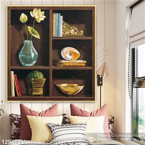 Tranh tĩnh vật hoa quả sơn dầu treo tường phòng khách