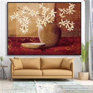 Tranh tĩnh vật hoa quả sơn dầu trang trí