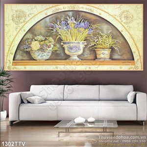 Tranh tĩnh vật hoa quả sơn dầu trang trí