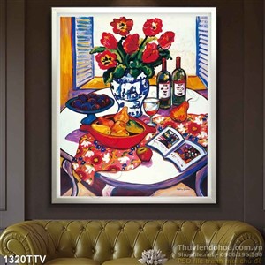 Tranh tĩnh vật hoa quả sơn dầu nghệ thuật