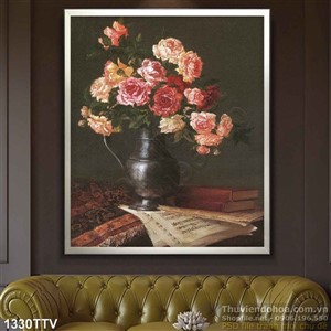 Tranh tĩnh vật hoa quả sơn dầu nghệ thuật