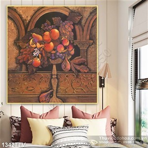 Tranh tĩnh vật hoa quả sơn dầu Châu Âu