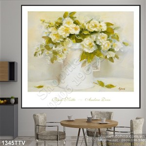 Tranh tĩnh vật hoa quả sơn dầu treo tường