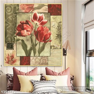 Tranh tĩnh vật hoa quả sơn dầu trang trí gạch