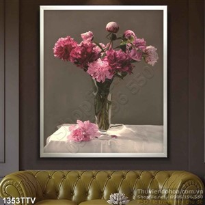 Tranh tĩnh vật hoa quả sơn dầu treo tường đẹp