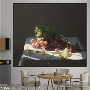 Tranh tĩnh vật hoa quả sơn dầu nghệ thuật
