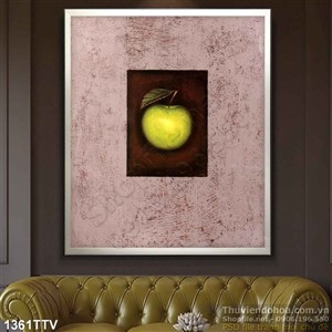Tranh tĩnh vật hoa quả sơn dầu trang trí phòng ăn