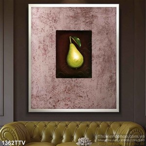 Tranh tĩnh vật hoa quả sơn dầu trang trí bếp