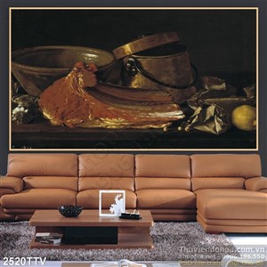Tranh tĩnh vật hoa quả sơn dầu treo tường nghệ thuật
