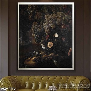 Tranh tĩnh vật hoa quả sơn dầu độc đáo