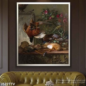 Tranh tĩnh vật hoa quả sơn dầu trang trí tường