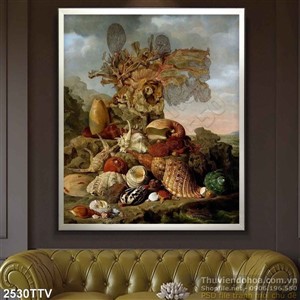 Tranh tĩnh vật hoa quả sơn dầu độc đáo