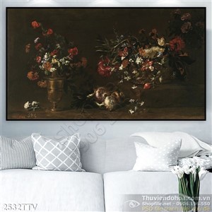 Tranh tĩnh vật hoa quả sơn dầu trang trí tường đẹp