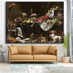 Tranh tĩnh vật hoa quả sơn dầu đẹp