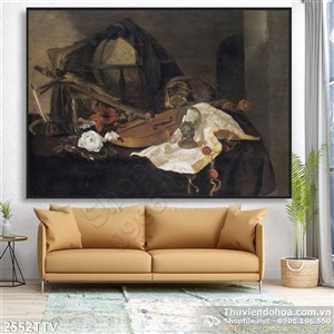 Tranh tĩnh vật hoa quả sơn dầu trang trí phòng