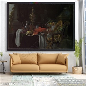 Tranh tĩnh vật hoa quả sơn dầu tramg trí đẹp