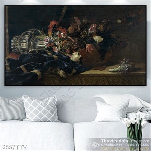 Tranh tĩnh vật hoa quả sơn dầu trang trí