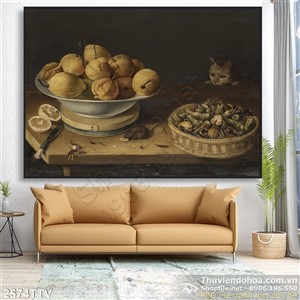 Tranh tĩnh vật hoa quả sơn dầu độc đáo