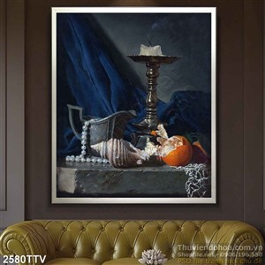 Tranh tĩnh vật hoa quả sơn dầu nghệ thuật đẹp