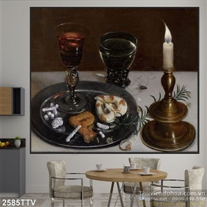 Tranh tĩnh vật hoa quả sơn dầu nghêệ thuật