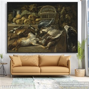 Tranh tĩnh vật hoa quả sơn dầu độc đáo