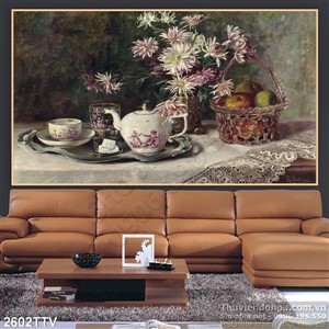 Tranh tĩnh vật hoa quả sơn dầu Châu Âu