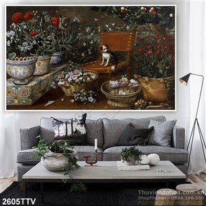 Tranh tĩnh vật hoa quả sơn dầu nghệ thuật đẹp