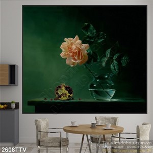 Tranh tĩnh vật hoa quả sơn dầu trang trí đẹp