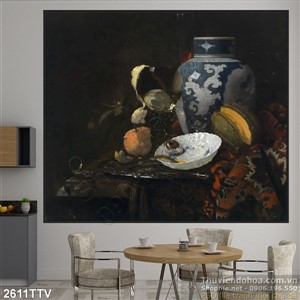 Tranh tĩnh vật hoa quả sơn dầu trang trí đẹp