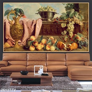 Tranh tĩnh vật hoa quả sơn dầu độc đáo
