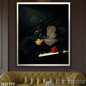 Tranh tĩnh vật hoa quả sơn dầu nghệ thuật đẹp