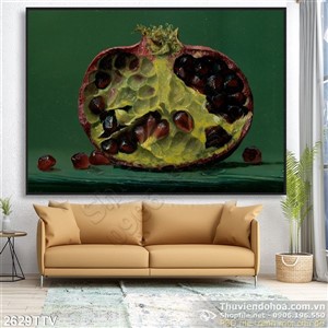 Tranh tĩnh vật hoa quả sơn dầu trang trí bếp