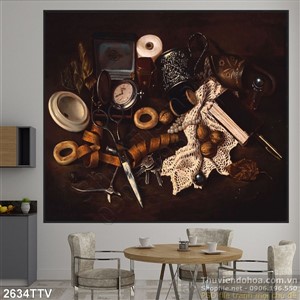 Tranh tĩnh vật hoa quả sơn dầu trang trí phòng ngủ