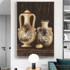 Tranh tĩnh vật hoa quả sơn dầu nghệ thuật đẹp