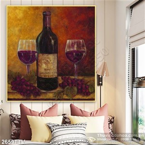 Tranh tĩnh vật hoa quả sơn dầu độc đáo