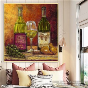 Tranh tĩnh vật hoa quả sơn dầu treo tường đặc sắc